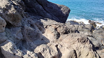 Preview 1 of Cum In The Mooth - POV - Very Myller - ass destroyed at the beach while people pass by - huge cumshot on the face - 4K