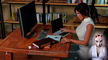 Preview 2 of Grl Pup - CROFT Adventures - (ep 3) Librarian upskirt