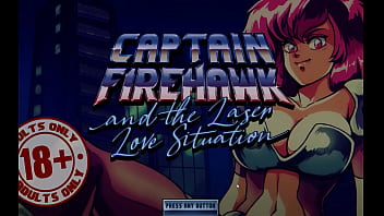 Preview 1 of Eva Notti And Logan Pierce - Captain Firehawk and the Laser Love Situation [ Hentai Games PornPlay ] Ep.1 stripping naked a giant alien monster girl in red latex suit