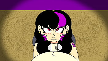 Preview 2 of Mummy X7 - Goth Girl Mogan gives Nerd Blowjob