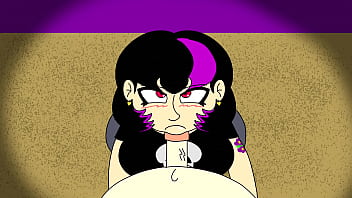 Preview 3 of Mummy X7 - Goth Girl Mogan gives Nerd Blowjob