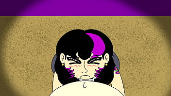 Preview 4 of Mummy X7 - Goth Girl Mogan gives Nerd Blowjob