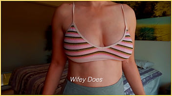 Preview 2 of No Local Sex - MILF hot lingerie. Big tits in sports bra