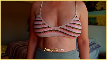 Preview 3 of No Local Sex - MILF hot lingerie. Big tits in sports bra