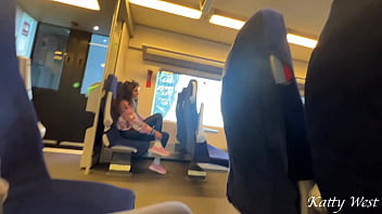 Preview 1 of Out Door Xxx Video - A stranger showed me his dick on the train and I sucked in public