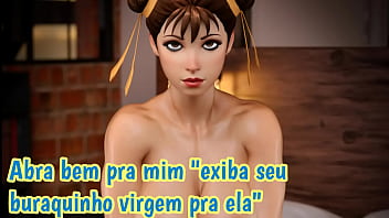 Preview 2 of Secret Lez - JOI BR PT HENTAI CHUN-LI FUTANARI( FEMINIZA&Ccedil_&Atilde_O,  ANAL,  CBT(LEVE)(FINAL ALTERNATIVO)