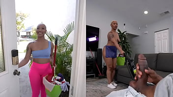 Preview 4 of Kimmy Garner - BANGBROS - Big Booty Black Maid Thick Ass Daphne Going The Extra Mile