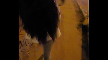 Preview 1 of Amber Michaels Ko - A couple has sex in public. Stepdaughter sucks her stepfather&#039_s dick on the street. Anal sex on the terrace of the building. Blowjob in public,  outside doors. Part 1-2.