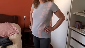 Preview 4 of Porno On Boat - I love showing off in lingerie while my stepson&#039_s friends record me,  jerk off and cum in front of me