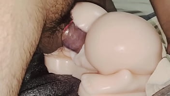Preview 3 of Ww Xxxbfhd - Fucking my new sex doll with condom can&rsquo_t hold my cum in her very tight pink pussy