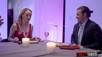 Preview 3 of School Girl Jabrjast Rep Xxx - CrazyTaboo.com - Hot dinner prepared for MILFs Pristine Edge stepson Jay Romero and he enjoyed an extra blowjob