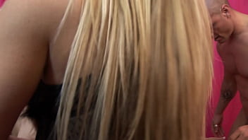Preview 1 of Girl Natural Tits Gangbang - Three sexies blondes big boobs girls need a cock to fuck