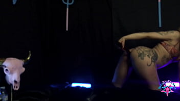 Preview 3 of Nobles Films - BleuBrutalRose - viper ... big ass gothic milf ,  snake skin leather ,  heels ,  dildo ,  anal play ,  masturbation