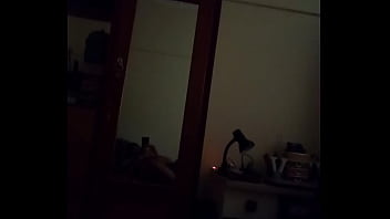 Preview 2 of Poran Vedio By - Vaibhav Lifts Up His Dick On His Bed In Front Of The Mirror In The Darkness Of His Bedroom