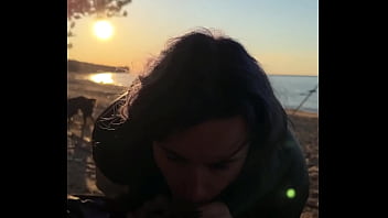 Preview 2 of Woman Sax Porn Video - Blowjob on the beach