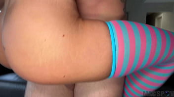 Preview 4 of Cum Between Bra Tits - PAWG blonde Slim Thick Vic Fucks Big Dick J Mac in Amazing Collab