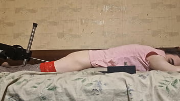 Preview 2 of Real Naruto - Cute femboy ass stretch fucking machine Hot Video