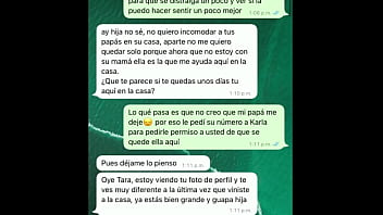 Preview 1 of Littal Boy Xxx Fuking Video - Tuve un chat hot por whatsapp con el padrastro de mi mejor amiga y terminamos follando - Tara Rico
