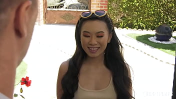 Preview 1 of Extra Small Babes Masturbate - Petite Asian Kimmy Kimm Flashes for the Camera Before Getting Fucked Hardcore By Her Photographer