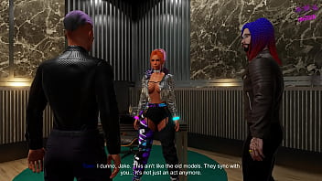 Preview 2 of Girl Ass Hole Put Stik - Cyberpunk - XXX Parody 2