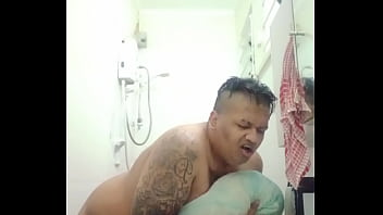 Preview 3 of Litle Xxx - Vaibhav Is Fucking His Towel &amp_ Bathrobe Against The Bathroom Vanity