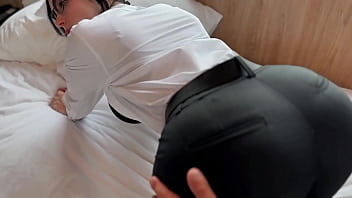 Preview 3 of Xxx Hot Vedious - Horny Secretary Sucks and Fucks Boss&#039_s Dick till Cum in Mouth - Caught Masturbating at Workplace