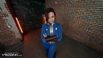 Preview 2 of Teacher Mrs Jones Fucks Good - VR Conk: Horny Brunette Lucy Sucks And Fucks Anally In Fallout Cosplay Parody pt.1