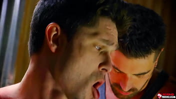 Preview 2 of 3 Mm - Maniacal Doctor Chris Damned lays down on the floor to let Devin Franco bounce on his long dick
