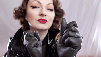 Preview 4 of Fransh Sex - ASMR pin up MILF and gloves (Arya Grander)