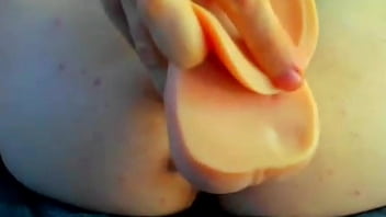 Preview 1 of Sane Lion Xxx Video - Amateur with a BIG ASS gets fucked by big dildo!