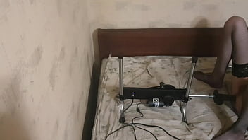 Preview 1 of Fast Sucking Cock - Femboy love fucking with sex machine home