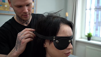 Preview 1 of Hujur X - cuckold with Karolina Geiman becomes a rough DP lesson