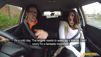 Preview 1 of Xxx With Sunyy Leone - Fake Driving School - Cock starved busty brunette demands cock in her wet pussy