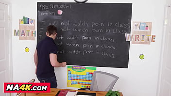 Preview 1 of Young Sex Girl Fuqing - Hot For Teacher! Sexy blonde Sadie Summers teaches Jay a naughty lesson