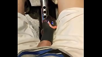 Preview 2 of Wife Huge Mounted Dildo - glans vibrator at GYM