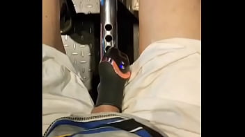 Preview 3 of Wife Huge Mounted Dildo - glans vibrator at GYM