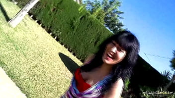 Preview 1 of Indian Foreigner Sex - Spanish chick trespasses and has to suck a big cock to get out of trouble