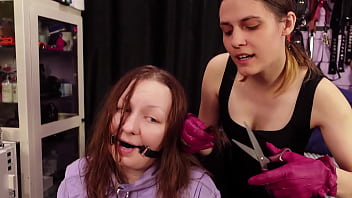 Preview 3 of Ofc Times - Slave girl hair cutting
