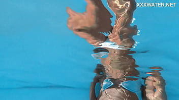 Preview 3 of Bro Sis Midnight - Candee Licious is a beautiful Hungarian swimming naked