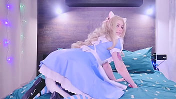 Preview 1 of Xxx Roarin - Alice on WonderVideos: White Rabbit&#039_s carrot turned into vibrator inside tight Alice&#039_s holes