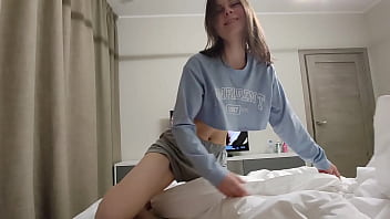 Preview 4 of Rep Thatcom - Cutie Stepsister won&#039_t let me watch TV in peace POV