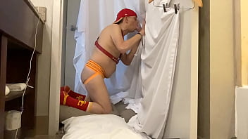 Preview 2 of Gdp Dp - I was visiting Seattle Washington and I had been fantasizing about setting up a Glory Hole for breeding. I used a sheet from the hotel and the next thing you know I was taking anonymous bareback loads. This was the first but I took 7 more after.