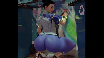 Preview 3 of Molly Flwers - Chun Li ass dance