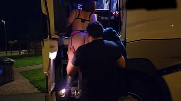 Preview 4 of Gasta Hush - je drague et baise avec un routier sur un parking au bord d&#039_une autoroute