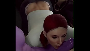 Preview 3 of Small Fussy Videos - Viuda negra mamandosela a Thanos en el auto