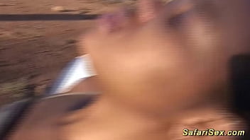 Preview 2 of English Sexye Bf - rough african safari jeep backseat sex