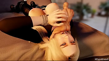 Preview 2 of Mom Fuck8ng Her Sons Friend - GIANTESS VORE Blowjob - GIANT FEMDOM - Hot Blonde Babe Sucking a Guys Dick - 3D Hentai - Full HD MP4 1080p