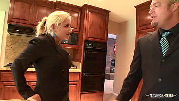 Preview 1 of Xvideo Gals Land - Blonde personal assistant loves showing off her big ass and riding her boss with passion