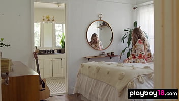 Preview 1 of Topxnxx Youn - Flexible blonde latina teen Alina Lopez fisting and dildoing her hot pussy
