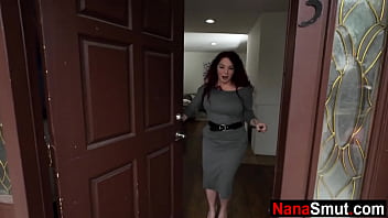 Preview 1 of Blackbustaz Vol - Step grandma sucks my cock when my GF is in toilet